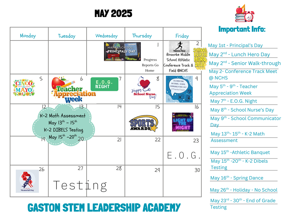 May School Calendar 